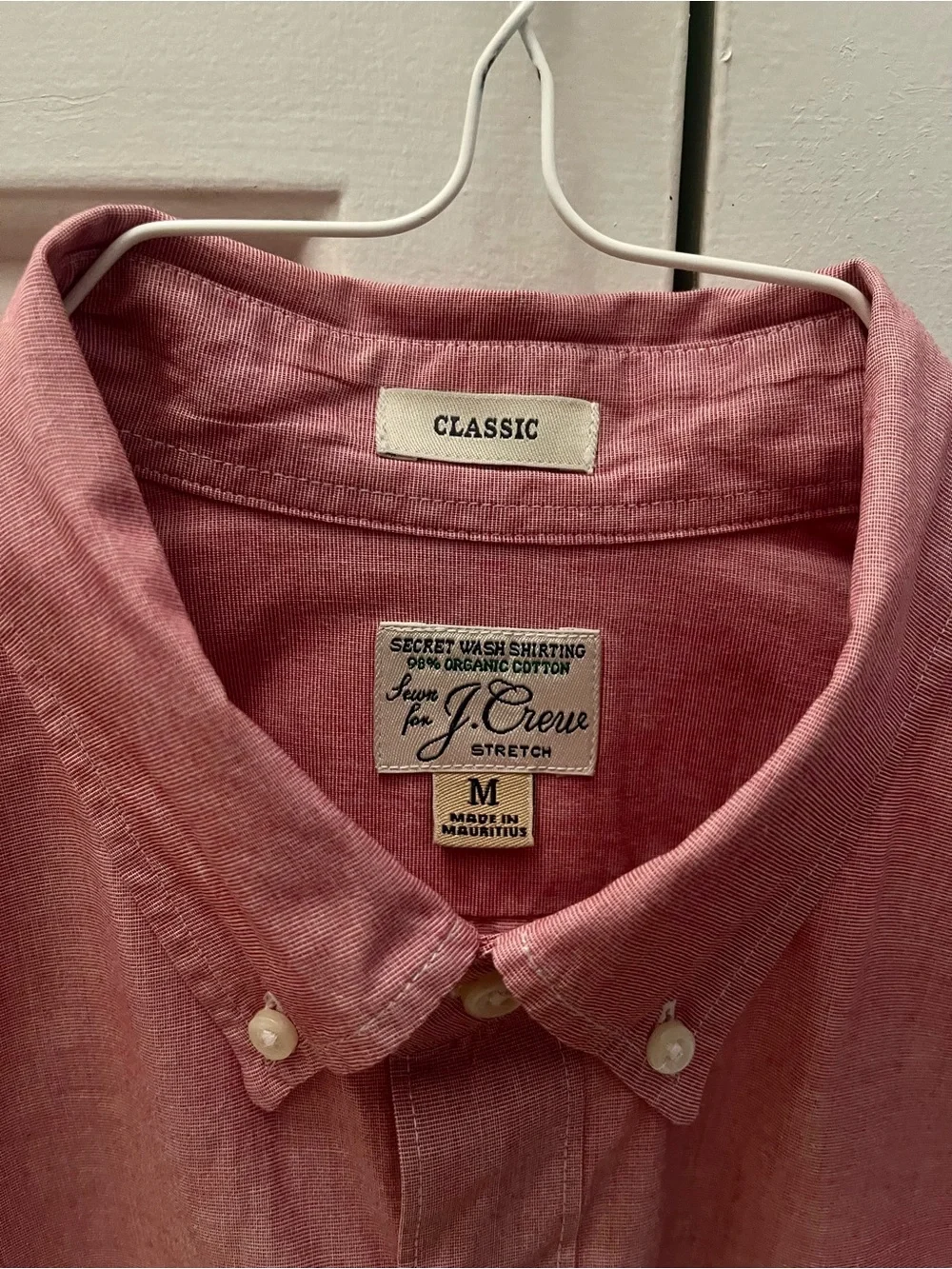 J.Crew Mens Classic Button-Down Oxford Shirt - Pink